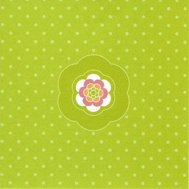 Groen Wenskaartje voor Persoonlijke Boodschap (1 stuks, 7x7cm)