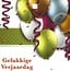Carte de voeux Joyeux anniversaire (1 pc) - 7x7cm