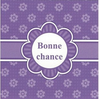Carte de voeux 'Bonne chance' (7x7cm)