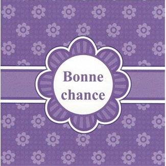 Grußkarte 'Bonne chance' (7x7cm)