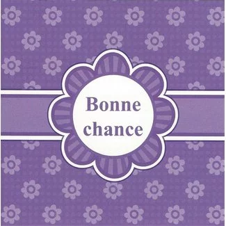 Wenskaart 'Bonne chance' (7x7cm)