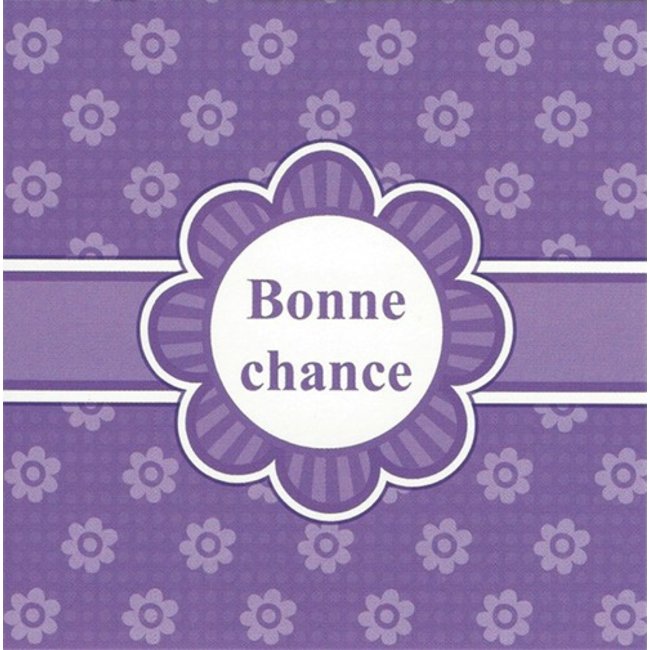 Grußkarte 'Bonne chance' (7x7cm)