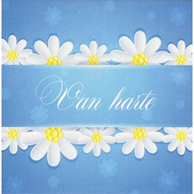 Greeting Card 'Van harte' (1 piece) - Personal Message Greeting Card