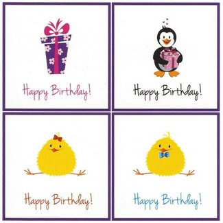 Greeting Card 'Happy Birthday' (7x7cm)