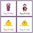 Carte de voeux 'Happy Birthday' (7x7cm)