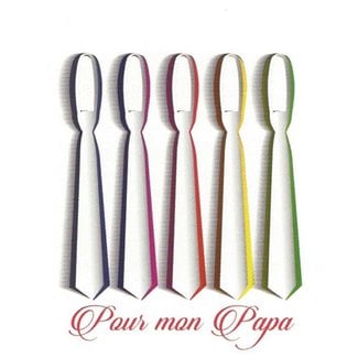 Grußkarte 'Pour mon Papa' (7x7cm)