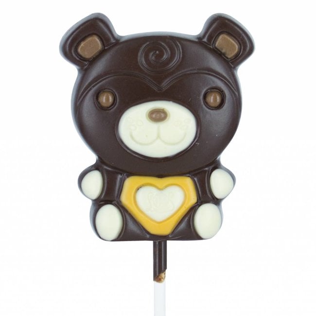 Leonidas Sucette Ours Noir au chocolat noir 30g