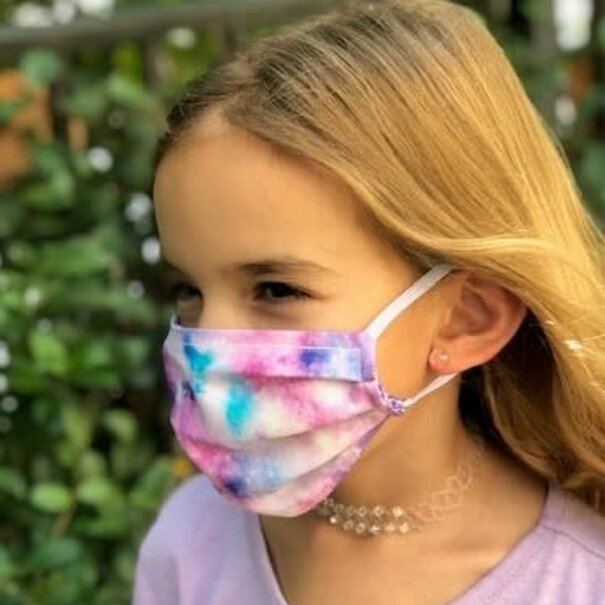Face Cover - Reversible Galaxy / Purple nature - Kids