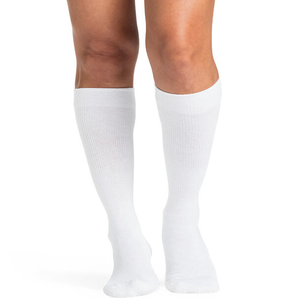 SIGVARIS Women's Diabetic Compression Socks - White 18-25 mmHg
