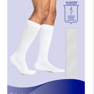 Men's Diabetic Compression Socks-White 18-25mmHg