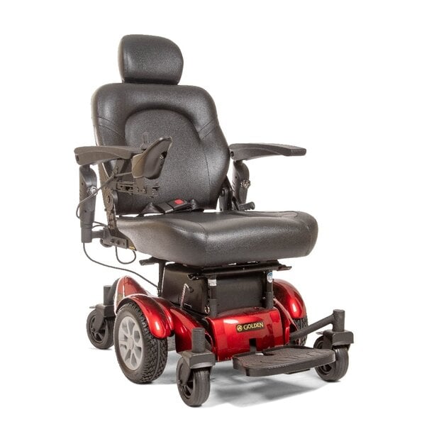 Compass HD Center-Wheel Drive-Red Power Chair