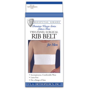 Rib Belt Two Panel Premium Male White Un