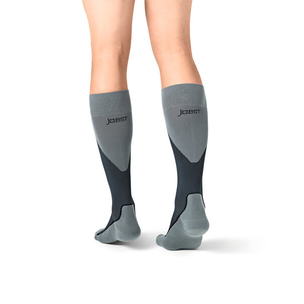 JOBST Jobst Sport Sock Knee Closed Toe 15-20 mmHg Black/Grey XL