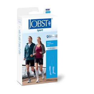 Jobst Sport Sock Knee Closed Toe 15-20 mmHg Black/Grey XL