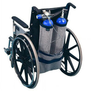 Ez-Accessories® Wheelchair Oxygen Carrier - Dual Tank
