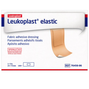 Leukoplast Strip 1x3 Elastic  Band Tan Sterile