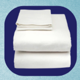 Hospital Bed Sheet Set (Flat, Fitted, Pillowcase)