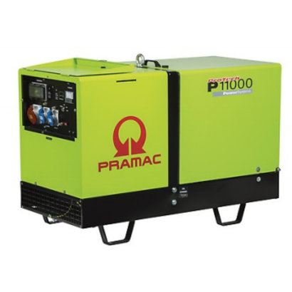 Pramac P11000 400V Diesel generator with a big tank.